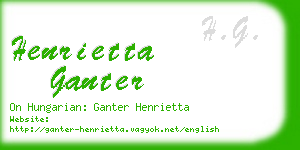 henrietta ganter business card